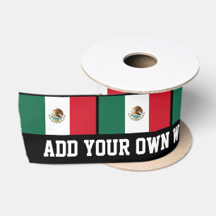 Classic Mexican Flag Satin Ribbon