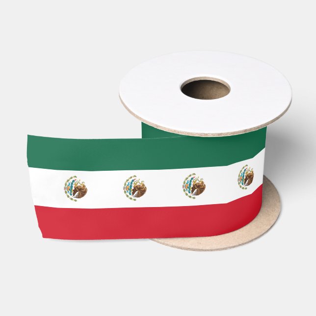 Classic Mexican Flag Satin Ribbon (Spool)