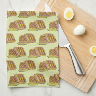 Classic Miami Cuban Sandwich Ham Pork Swiss Cheese Kitchen Towel