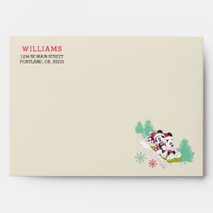 Classic Mickey and Minnie   Snow Sledding Envelope