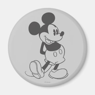 Classic Mickey   Black and White Magnet