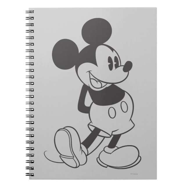 Classic Mickey | Black and White Notebook (Front)