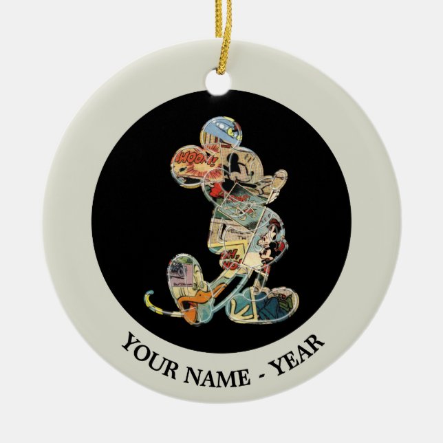 Classic Mickey | Comic Silhouette Ceramic Ornament (Front)