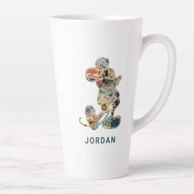 Classic Mickey | Comic Silhouette Latte Mug (Right)
