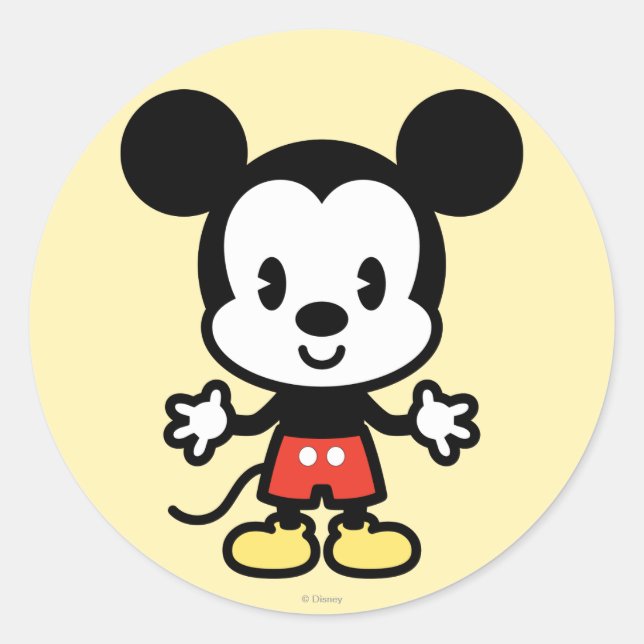 Classic Mickey | Cuties Round Sticker (Front)