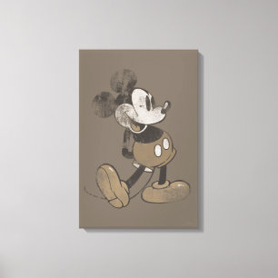 Classic Mickey   Distressed Canvas Print