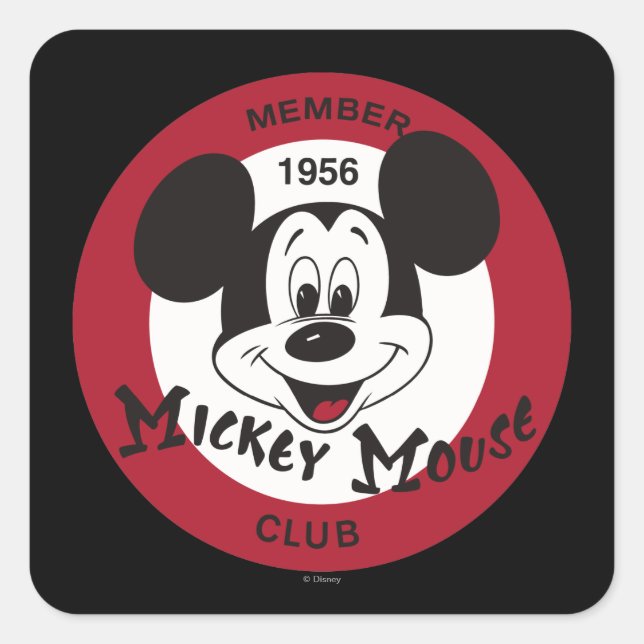 Classic Mickey | Mickey Mouse Club Square Sticker (Front)