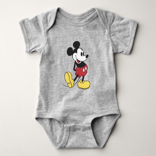 Classic Mickey Mouse Baby Bodysuit (Front)