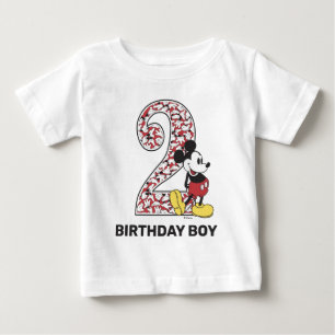 Classic Mickey Mouse   Birthday Boy 2nd Birthday Baby T-Shirt