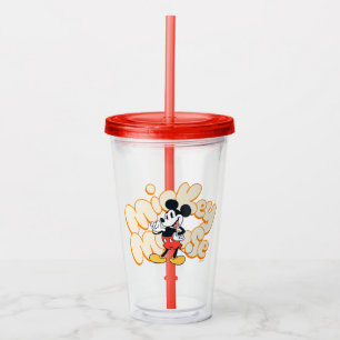 Classic Mickey Mouse Bubble Letter Name Graphic Acrylic Tumbler