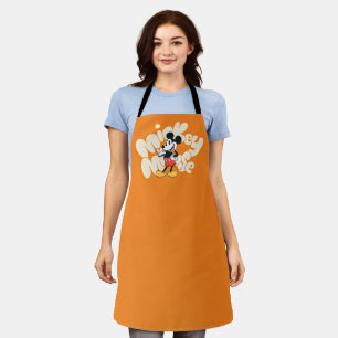 Classic Mickey Mouse Bubble Letter Name Graphic Apron