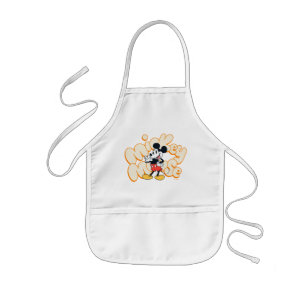 Classic Mickey Mouse Bubble Letter Name Graphic Kids Apron
