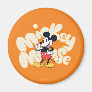 Classic Mickey Mouse Bubble Letter Name Graphic Magnet