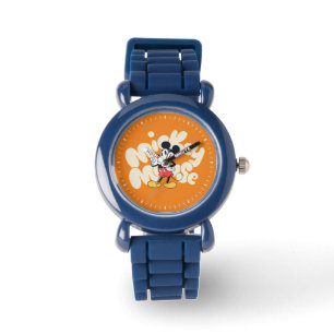 Classic Mickey Mouse Bubble Letter Name Graphic Watch