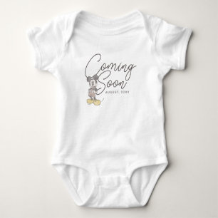 Classic Mickey Mouse   Coming Soon with Date Baby Bodysuit