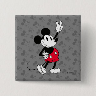 Classic Mickey Mouse   Cool Beyond Years 2 Inch Square Button