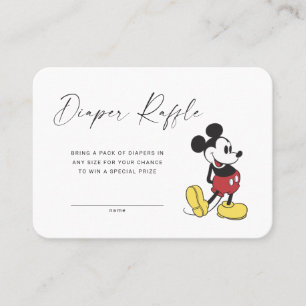 Classic Mickey Mouse   Diaper Raffle Insert Card