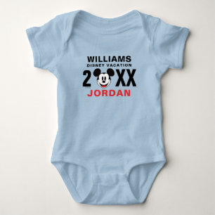Classic Mickey Mouse   Family Vacation Baby Bodysuit