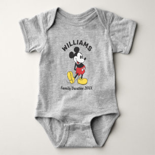 Classic Mickey Mouse   Family Vacation T-Shirt Baby Bodysuit