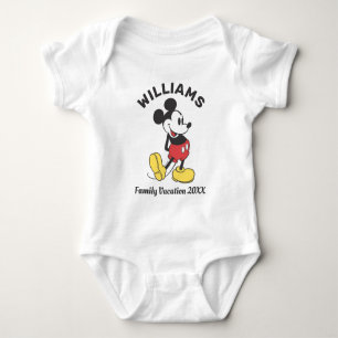 Classic Mickey Mouse   Family Vacation T-Shirt Baby Bodysuit