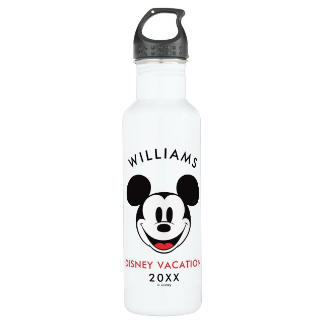 Classic Mickey Mouse - Family Vacation & Year 710 Ml Water Bottle (Front)