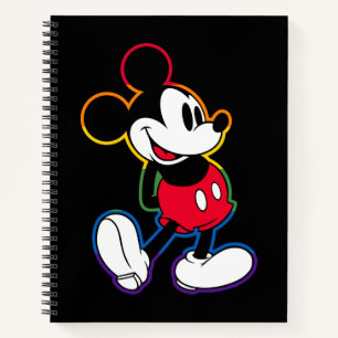 Classic Mickey Rainbow Outline Notebook