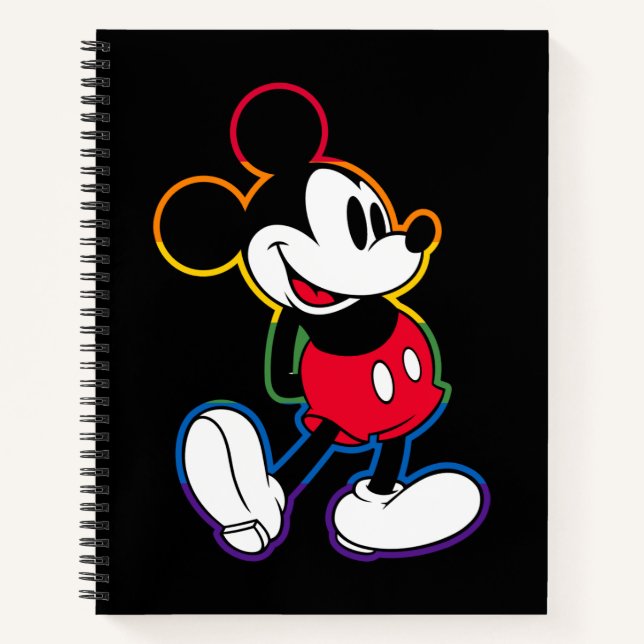 Classic Mickey Rainbow Outline Notebook (Front)