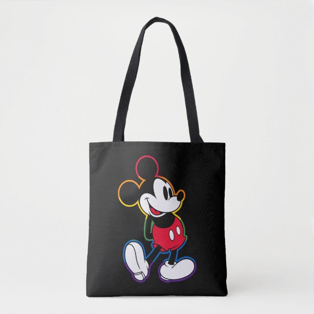 Classic Mickey Rainbow Outline Tote Bag (Front)