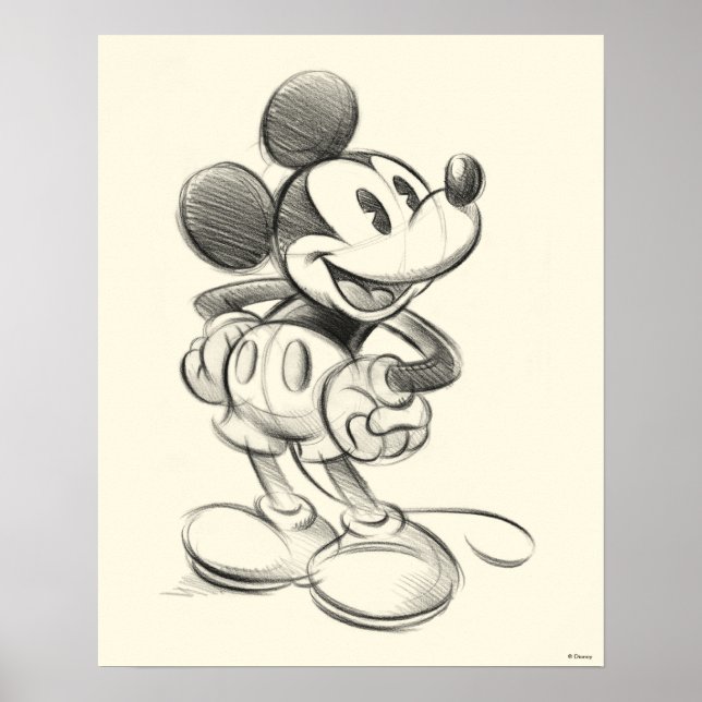 Classic Mickey | Sketch Poster (Front)