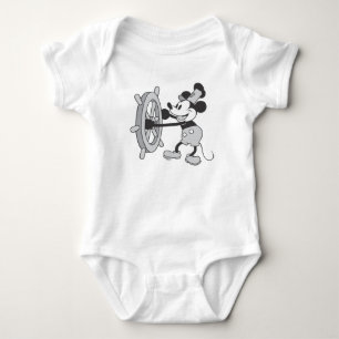 Classic Mickey   Steamboat Willie Baby Bodysuit