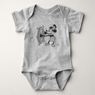 Classic Mickey Steamboat Willie Baby Bodysuit