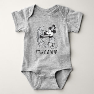 Classic Mickey   Steamboat Willie Baby Bodysuit