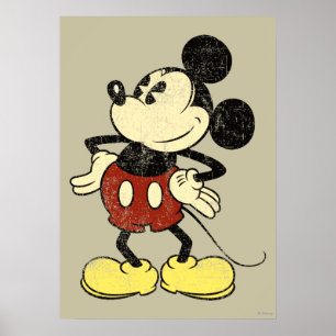 Classic Mickey   Vintage Hands on Hips Poster
