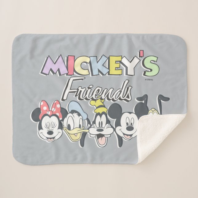 Classic Mickey's Friends Sherpa Blanket (Front (Horizontal))