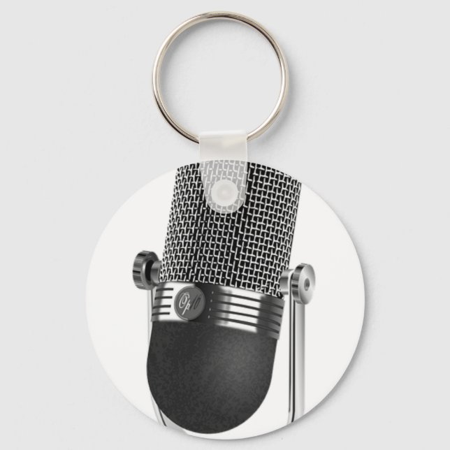 Classic Microphone Keychain (Front)