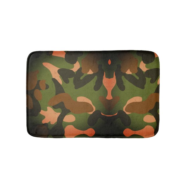 Classic Military Camo Pattern Bath Mat (Front)