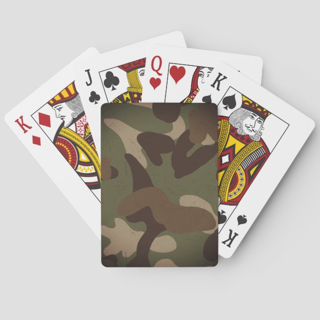 Classic Military Camo Pattern Playing Cards (Back)