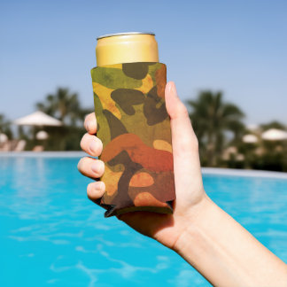 Classic Military Camo Pattern Seltzer Can Cooler
