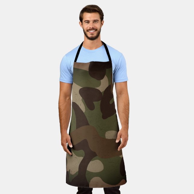 Classic Military Camouflage Pattern Apron (Worn)