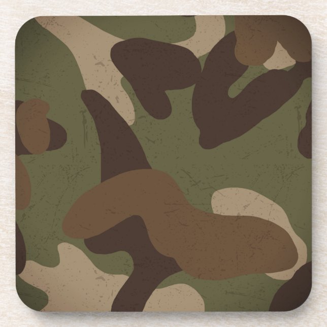 Classic Military Camouflage Pattern Coaster (Front)