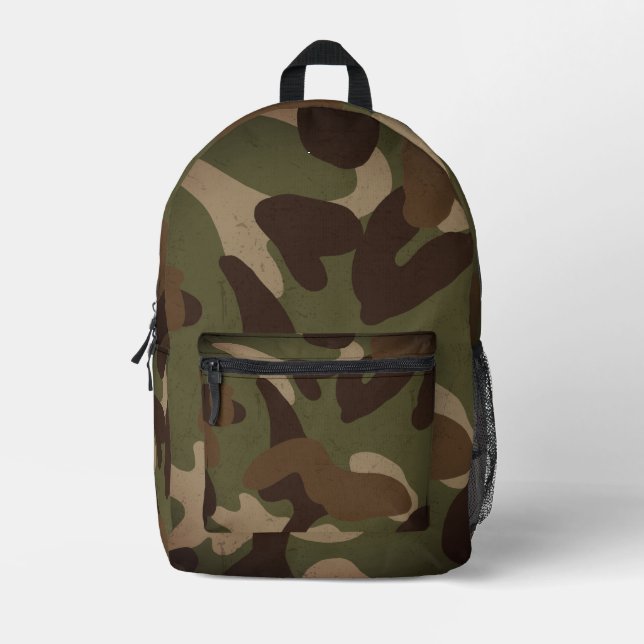 Classic Military Camouflage Pattern Printed Backpack (Front)