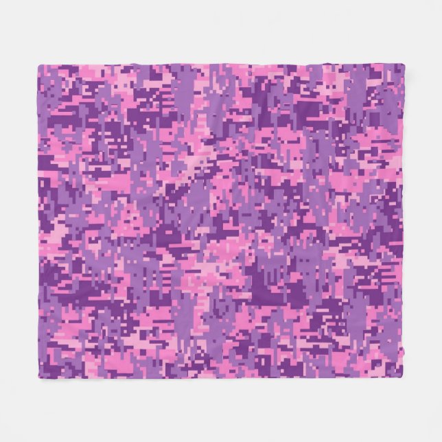 Classic Military Digital Camo Pattern Fleece Blanket (Front (Horizontal))
