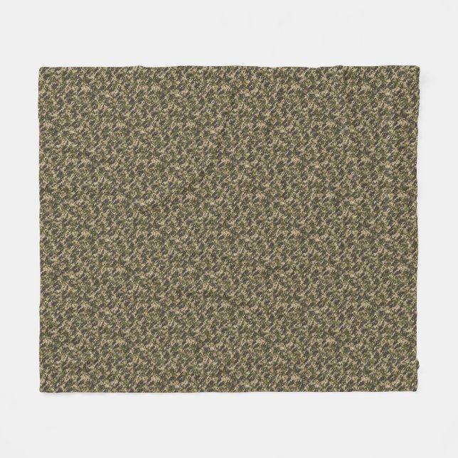 Classic Military Digital Camo Pattern Fleece Blanket (Front (Horizontal))