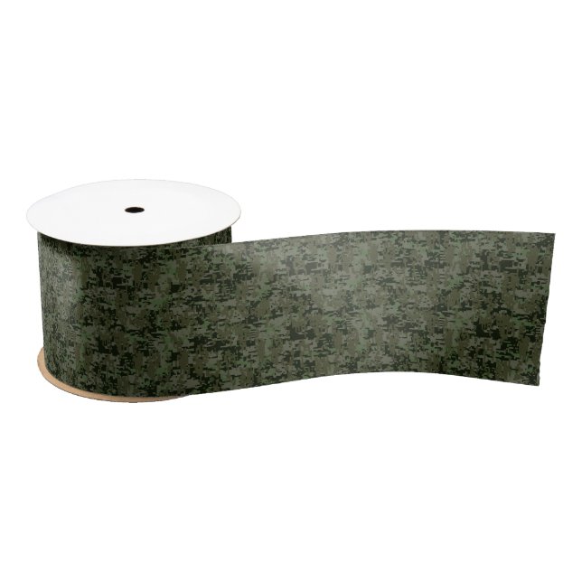 Classic Military Digital Camo Pattern Satin Ribbon (Spool)