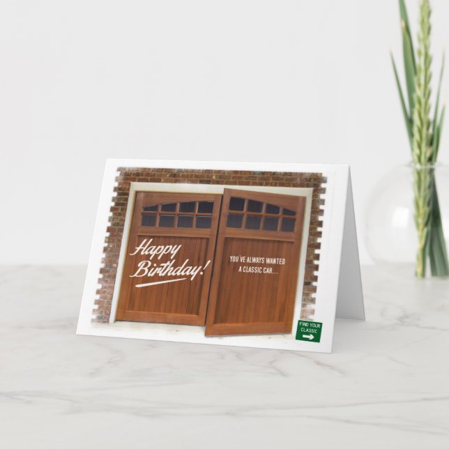 Classic Mini Birthday Card (Front)