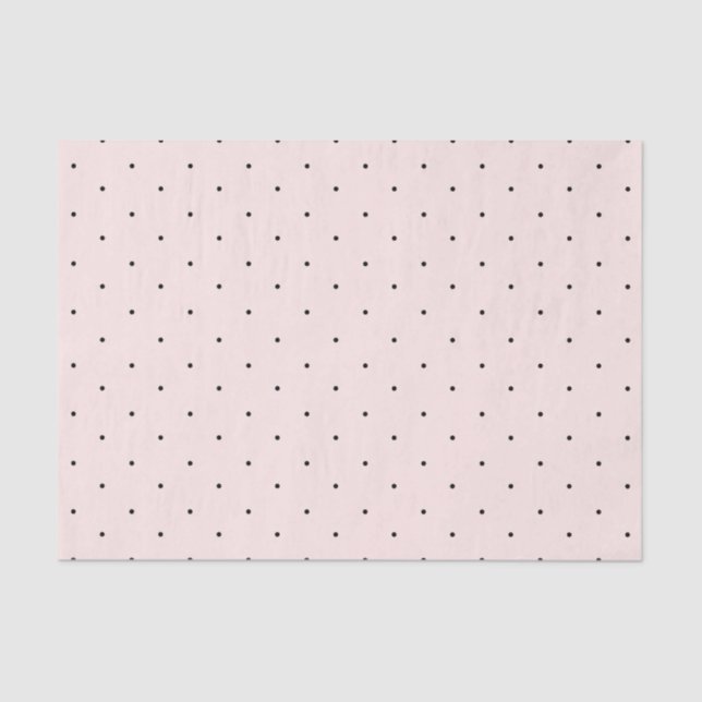 Classic Mini Black Polka Dots Pattern Tissue Paper (Front)