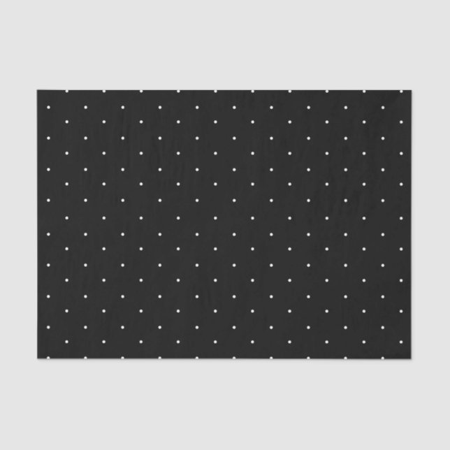 Classic Mini White Polka Dots Pattern Tissue Paper (Front)
