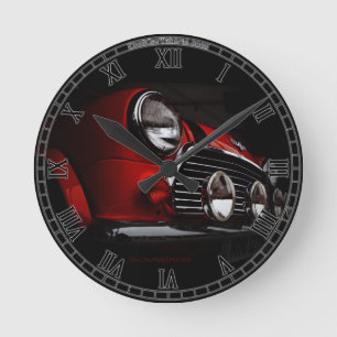 Classic Mini with rally lights Clock