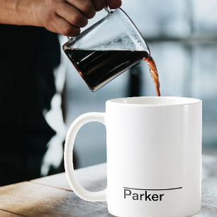 Classic Minimal Black and White  Coffee Mug