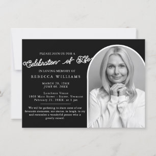 Classic Minimal Celebration of Life Invitations